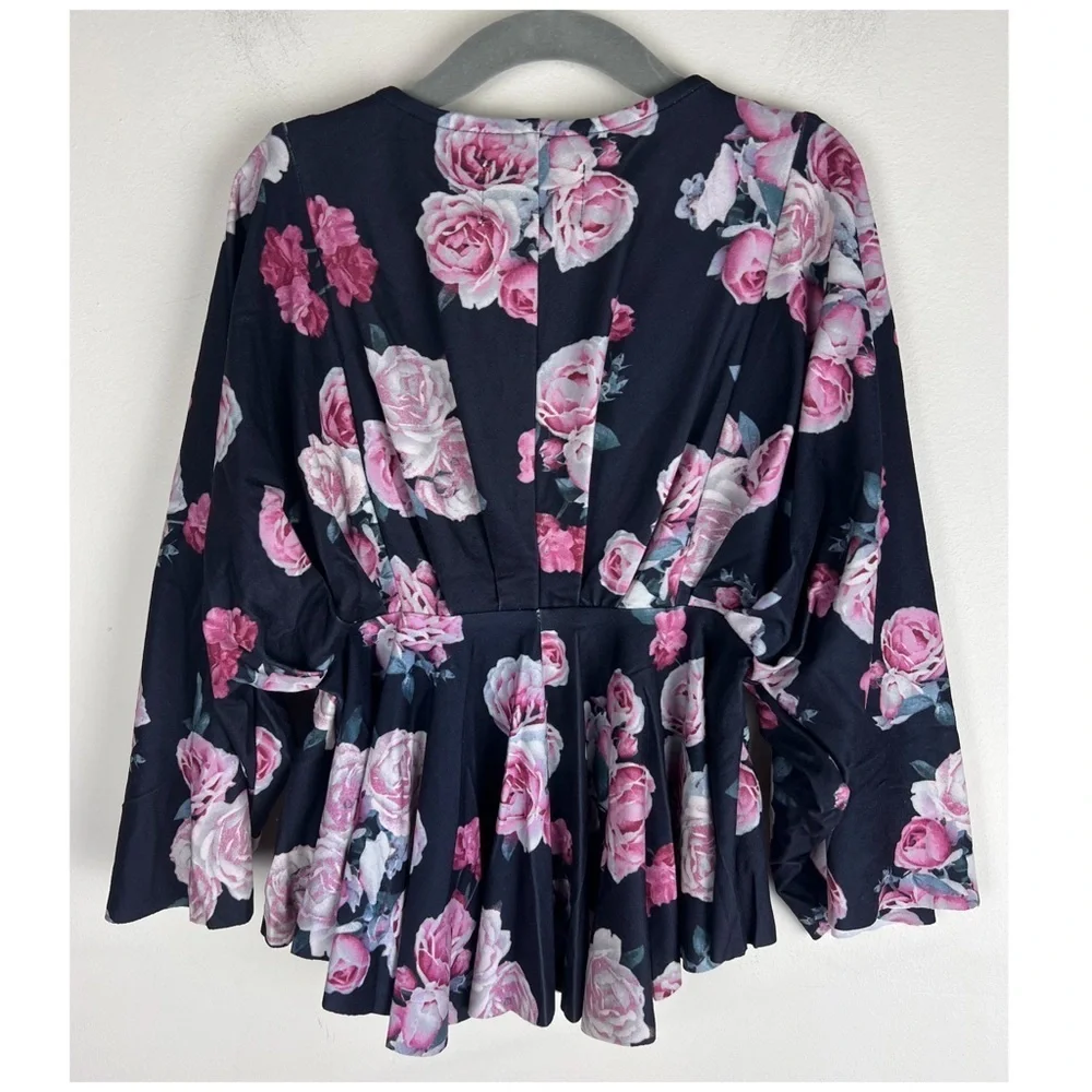 Joyfolie | Boho Bell Sleeves Rose Floral Kayla Top | Girls 2
